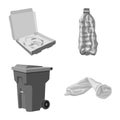 Vector illustration of order and recycling icon. Collection of order and sort stock symbol for web. Royalty Free Stock Photo