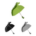 Vector illustration of parasol and children logo. Set of parasol and monsoon vector icon for stock.