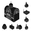 Isolated object of parish and faith icon. Set of parish and building stock symbol for web. Royalty Free Stock Photo