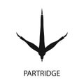 Isolated object of partridge and trail logo. Set of partridge and quail stock symbol for web. Royalty Free Stock Photo