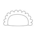 Vector illustration of pierogi and Russian symbol. Set of pierogi and breakfast  vector icon for stock. Royalty Free Stock Photo