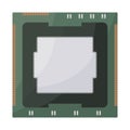 Isolated object of processor and chip icon. Set of processor and data stock vector illustration. Royalty Free Stock Photo