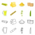 Isolated object of production and farm logo. Set of production and agriculture vector icon for stock.