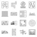 Isolated object of puzzle and jackpot logo. Collection of puzzle and luck vector icon for stock. Royalty Free Stock Photo