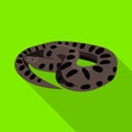 Isolated object of python and reptile symbol. Web element of python and long vector icon for stock.