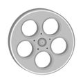 Isolated object of reel and roll logo. Web element of reel and tape stock symbol for web.