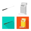 Isolated object of refuse and stop icon. Collection of refuse and habit stock vector illustration. Royalty Free Stock Photo