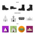 Isolated object of religion and wedding icon. Set of religion and house  stock symbol for web. Royalty Free Stock Photo