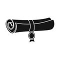 Isolated object of scroll and aged symbol. Set of scroll and paper vector icon for stock. Royalty Free Stock Photo