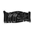 Isolated object of scroll and papyrus icon. Collection of scroll and roll stock symbol for web. Royalty Free Stock Photo