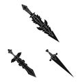 Vector illustration of sharp and blade logo. Collection of sharp and dagger stock symbol for web. Royalty Free Stock Photo