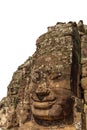 Isolated Object - Smiling Face Tower in Bayon Temple Royalty Free Stock Photo
