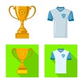 Isolated object of soccer and gear logo. Collection of soccer and tournament vector icon for stock. Royalty Free Stock Photo