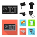Isolated object of soccer and gear symbol. Set of soccer and tournament vector icon for stock. Royalty Free Stock Photo