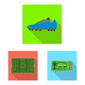 Isolated object of soccer and gear symbol. Set of soccer and tournament vector icon for stock. Royalty Free Stock Photo