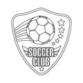 Isolated object of soccer and gear symbol. Set of soccer and tournament vector icon for stock. Royalty Free Stock Photo