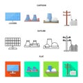 Isolated object of source and environment symbol. Set of source and bio vector icon for stock. Royalty Free Stock Photo