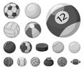 Isolated object of sport and ball logo. Collection of sport and athletic vector icon for stock.