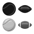 Isolated object of sport and ball symbol. Set of sport and athletic stock symbol for web.
