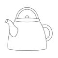 Isolated object of teapot and tea logo. Set of teapot and porcelain vector icon for stock.