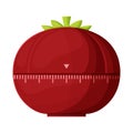 Vector illustration of timer and tomato sign. Graphic of timer and clock vector icon for stock. Royalty Free Stock Photo