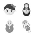 Isolated object of toy and pretty sign. Collection of toy and cute vector icon for stock.