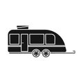 Isolated object of trailer and camper sign. Web element of trailer and vintage stock symbol for web. Royalty Free Stock Photo