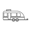 Isolated object of trailer and camper symbol. Web element of trailer and vintage stock vector illustration. Royalty Free Stock Photo