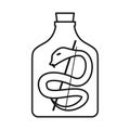 Isolated object of wine and snake logo. Collection of wine and preserved stock symbol for web. Royalty Free Stock Photo