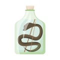 Isolated object of wine and snake logo. Collection of wine and preserved stock vector illustration. Royalty Free Stock Photo