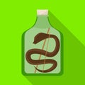 Isolated object of wine and snake sign. Collection of wine and preserved stock symbol for web. Royalty Free Stock Photo