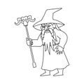 Vector illustration of wizard and sorcerer icon. Collection of wizard and tale vector icon for stock.