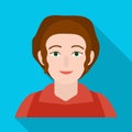 Vector illustration of woman and face sign. Set of woman and adult vector icon for stock.