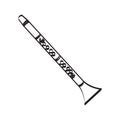 Isolated oboe icon. Musical instrument