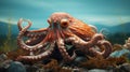 Isolated octopus