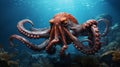 Isolated octopus