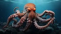 Isolated octopus