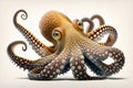 Isolated octopus, white background. Generative AI Royalty Free Stock Photo