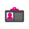 Isolated office profile id carnet icon Vector Royalty Free Stock Photo