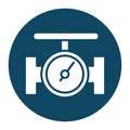 Isolated oil pipe with gauge block and flat style icon vector design Royalty Free Stock Photo