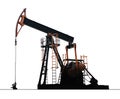 Isolated oil well pump Royalty Free Stock Photo