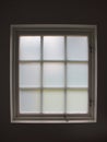 Isolated Old Closed Frosty Bathroom Window Backlit Royalty Free Stock Photo