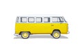 Isolated old, cult, hippie yellow van Royalty Free Stock Photo