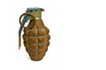 Isolated old hand grenade on white Royalty Free Stock Photo