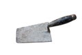 Isolated of old lute trowel over white background.