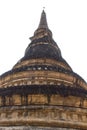 Isolated of old pagoda in Wat Umong , Chiangmai, Thailand Royalty Free Stock Photo