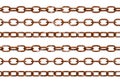 Old rust chain isolated