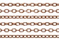 Old rust chain isolated