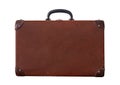 Isolated Old Vintage Dusty Brown Suitcase