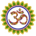 Isolated om sanskrit symbol